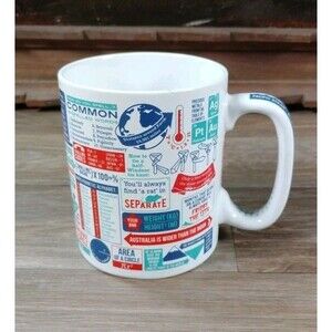 Really Useful Coffee Mug Math, Music, Calendar, Planets, World Facts *READ DESC*